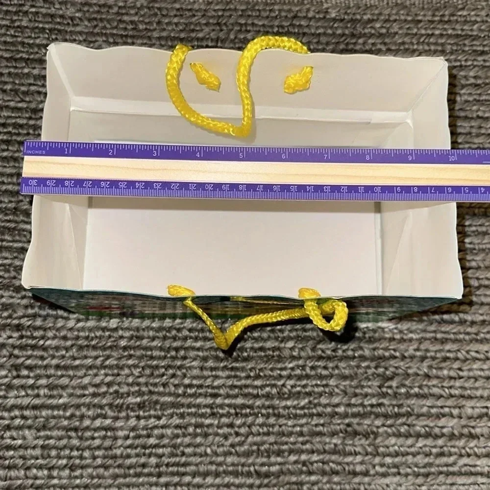 Vtg 1996 Easter Spring Gift Bag Yellow Handles JeanMarie Collection EASTER BUNNY
